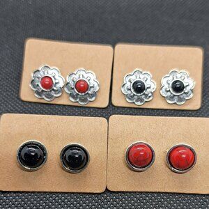 4 Pairs of Stud Earrings- Western Boho Designs